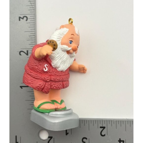 Hallmark Santa Tipping the Scales Christmas Tree Ornament Weign In with Cookie - Picture 5 of 8